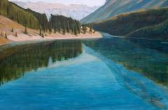Ann Crook - Lake Minnewnaka - Banff - 20x30 - acrylic-canvas