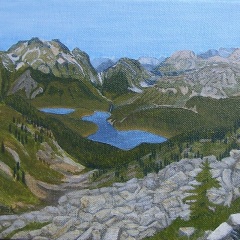 Ann Crook - Peters Lake, Monashee Park - 8x10 - acrylic-canvas