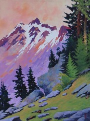 Bortolo Marola - Mount Shuksan - 18"x24" - Acrylic-Canvas