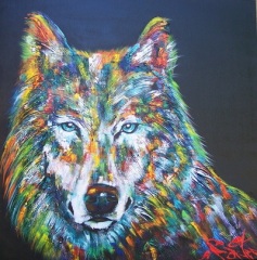 22Wolf-Stare22-40x40-mixed-mediacanvas-SOLD