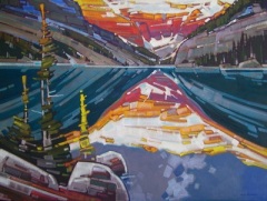 Abstract Patterns - Lake Louise - 36x48 - oil-canvas - SOLD