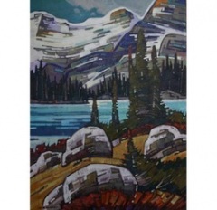 Lake OHara from Sargeants Pt. - 40x30 - oil-canvas - SOLD