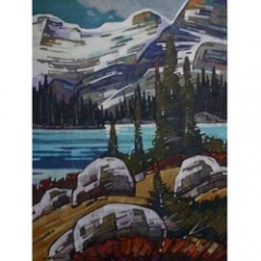 Lake OHara from Sargeants Pt. - 40x30 - oil-canvas - SOLD