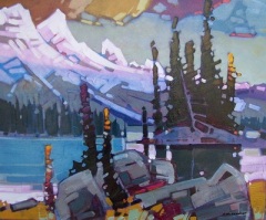 Spirit Island - Alpine Glow - 20x24 - acrylic-canvas - SOLD