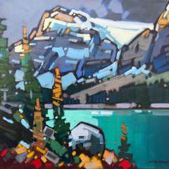 Stormlight on the Crowfoot - Bow Lake  - 20x24 - acryli-canvas