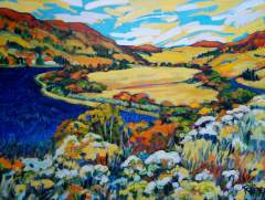 Christine Reimer - Deep Blue Lake Nicola Valley - 30x40" - acrylic/canvas