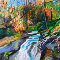 Christine Reimer - Downstream - 36x36" - acrylic/canvas