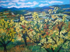 Christine Reimer - Golden Apple Trees - 36x48" - acrylic/canvas