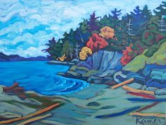 Christine Reimer - Receding Tide at Saltspring Island - 18x24" - acrylic/canvas