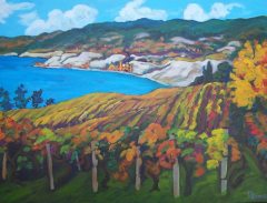 Christine Reimer - White Cliffs Golden Vineyards -36x48" - acrylic/canvas