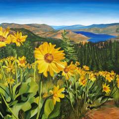 Okanagan-Sunflowers-36x48-acrylic-canvas-3045-unframed