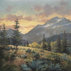Dale Byhre artist - Mountain-Sunset-24-X-36-Oil-Canvas
