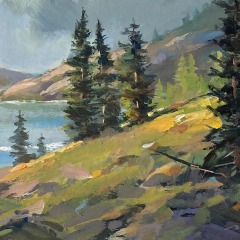 Dale Byhre artist - Okanagan-Hillside-6-X-12-Oil-Canvas