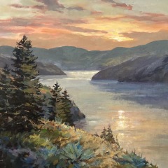 Dale Byhre artist - Sunset-Over-The-Lake-16-X-20-Oil-Canvas