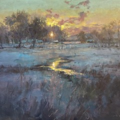 Dale Byhre artist - Winter-Morning-Frost-16-X-20-Oil-Canvas