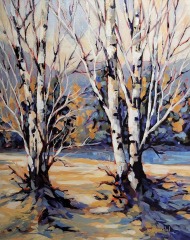 Dawn Brandel - Birch Study - 16X20" - Acrylic / Canvas -   $750