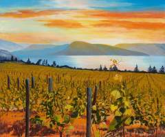 "Sundown in Wine Country" 30x36 Acrylic/Canvas SOLD
