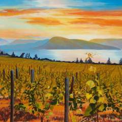 "Sundown in Wine Country" 30x36 Acrylic/Canvas SOLD
