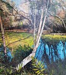 EDUARD GUREVICH "My Earth" 57 X 38 acrylic / canvas $4,500 unframed