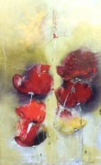Shades of- Red - 48x30" - mixed-media-canvas