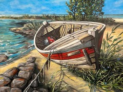 Freitas Miguel  - Ahh-Boating - 30x48" - Acrylic on Wooden-Panel