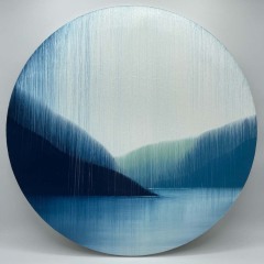 Gabrielle Strong - Porthole Series-27 - 16" Round -Oil on Canvas