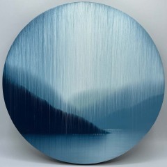 Gabrielle Strong - Porthole Series-32 - 14" Round - Oil on Wood Panel