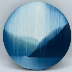 Gabrielle Strong - Porthole Series - 49 - 10" Round - Oil on Wood Panel