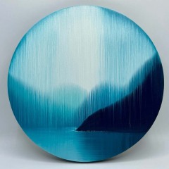 Gabrielle Strong - Porthole Series-56 - 12" Round - Oil on Wood Panel