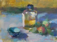 Apples and Oil - 12x16" - oil-panel - $1800 - unfr