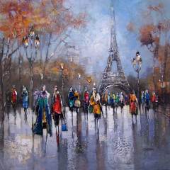 "A Weekend in Paris" 30x30 Acrylic/Canvas SOLD