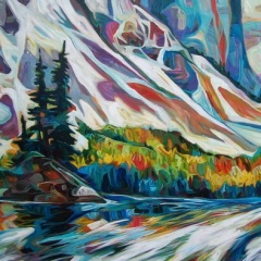 "Moraine Lake" 48x48 Acrylic/Canvas SOLD