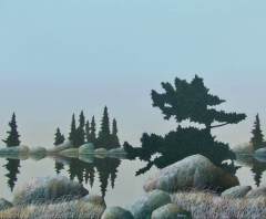 Ken Kirkby  - Reflections in the Silence - 30x36 - oil-canvas- unframed