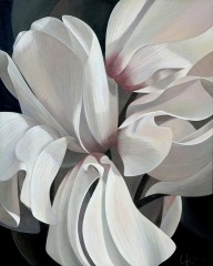 Laurie Koss - Cyclamen 1 - 30" x 24"  -  Acrylic on Canvas