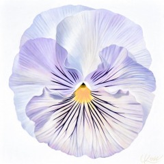 Laurie Koss - Pansy 3 - 24" x 24" -  Acrylic on Canvas