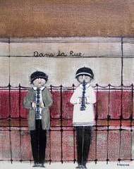 "Dans la Rue" 9x7 Acrylic/Canvas SOLD