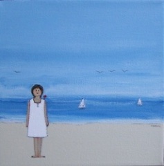 "La Mer" 8x8 Acrylic/Canvas SOLD