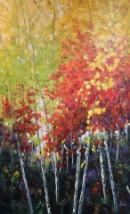 Bitchin Birches - 48X36" - Acrylic on Canvas