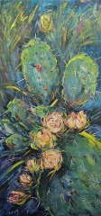 Cactus-Flower- 40-X-20"  - Acrylic-Canvas
