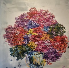 Maya Eventov - Serenity Bouquet - 48 X 48 - Acrylic / Canvas