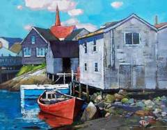 Fishing Village, Peggy's Cove, N.S. - 8x10 - acrylic/panel - SOLD