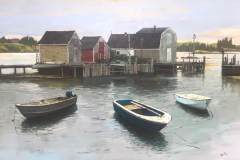 Eastern Fishing Village, Nova Scotia - 24x36 - acrylic/canvas