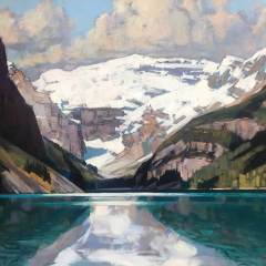Morning Joy, Lake Louise - 30x36 - acrylic/canvas