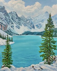 Ray Swirsky  - Early Snow at  Moraine Lake - 40-" x 32" - Oil/Canvas