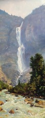 Ray Swirsky  - Takakkaw Falls - 72" x 24" - Oil/Canvas