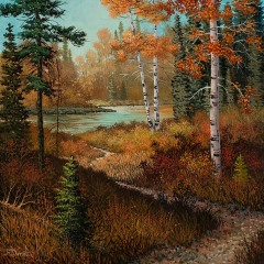 Roger Arndt  - The Auburn Trail - 12X12 - $1500