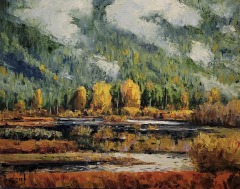 Ron Hedrick - Mountain Mist - 22 x 28 - Oil / Canvas