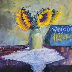 Ron Hedrick - Van Gogh Sunflower - 24 X 24 - Oil / Canvas