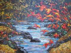 "Upstream" 36x48 Acrylic/Canvas SOLD