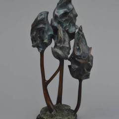 Flame Tree Island - bronze - 19x9x7"